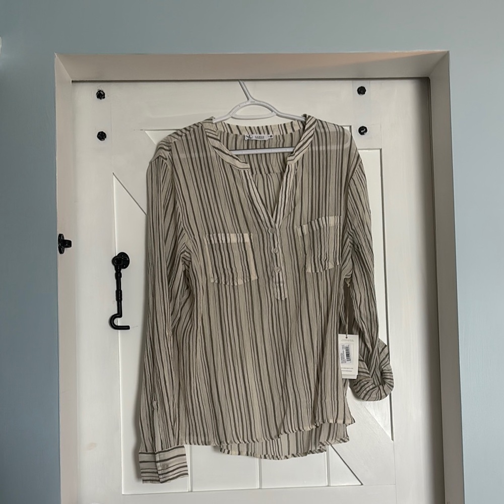 Striped Long Sleeve Blouse